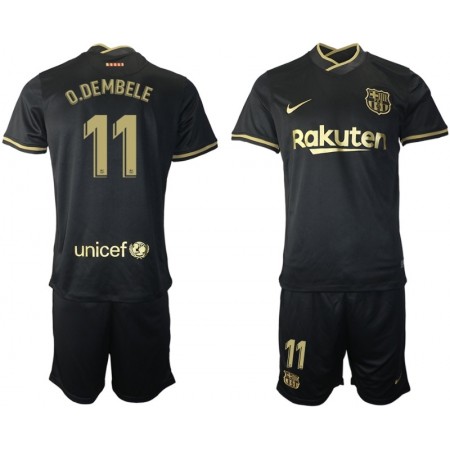 Billiga Fotbollströjor FC Barcelona Ousmane Dembele 11 Barn Borta tröja 2020/21 Kortärmad